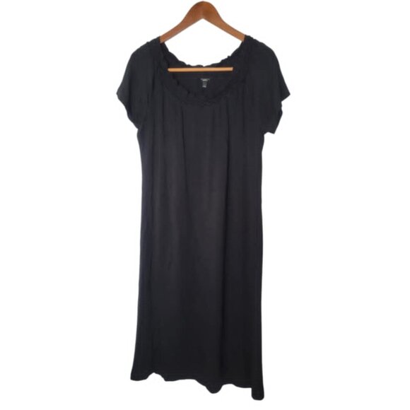 Talbots Dresses & Skirts - Womens Talbots Black Dress L Knee Length Summer Spring Casual